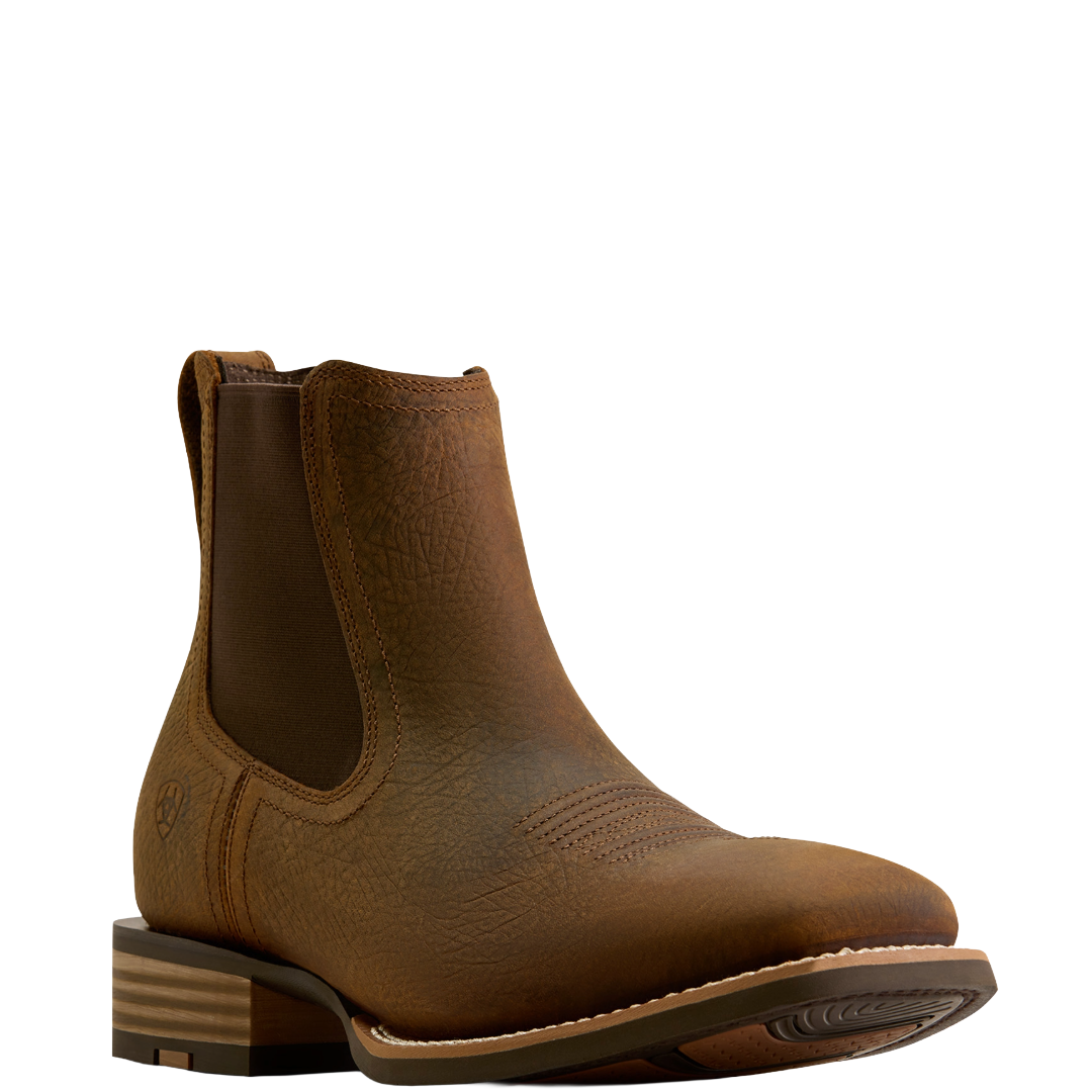 Ariat Men's Western Big Rig Earth Wide Square Toe Chelsea Boot 10080502