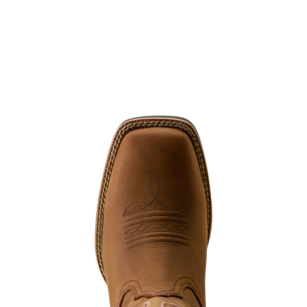 Ariat Ladies Round Up Waterproof  Reliable Brown Wide Square Toe Boot 10080420