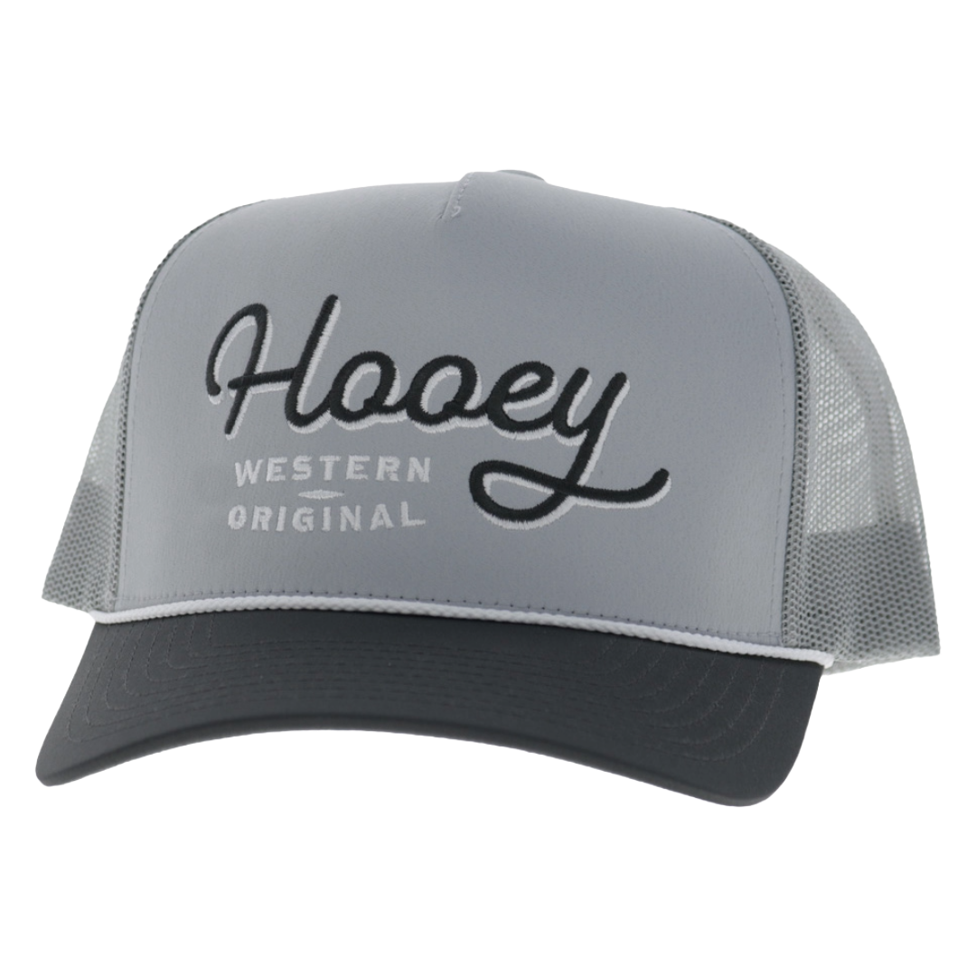 Hooey OG 5 Panel Grey/Charcoal Trucker Snapback Cap 2660T-GYCH