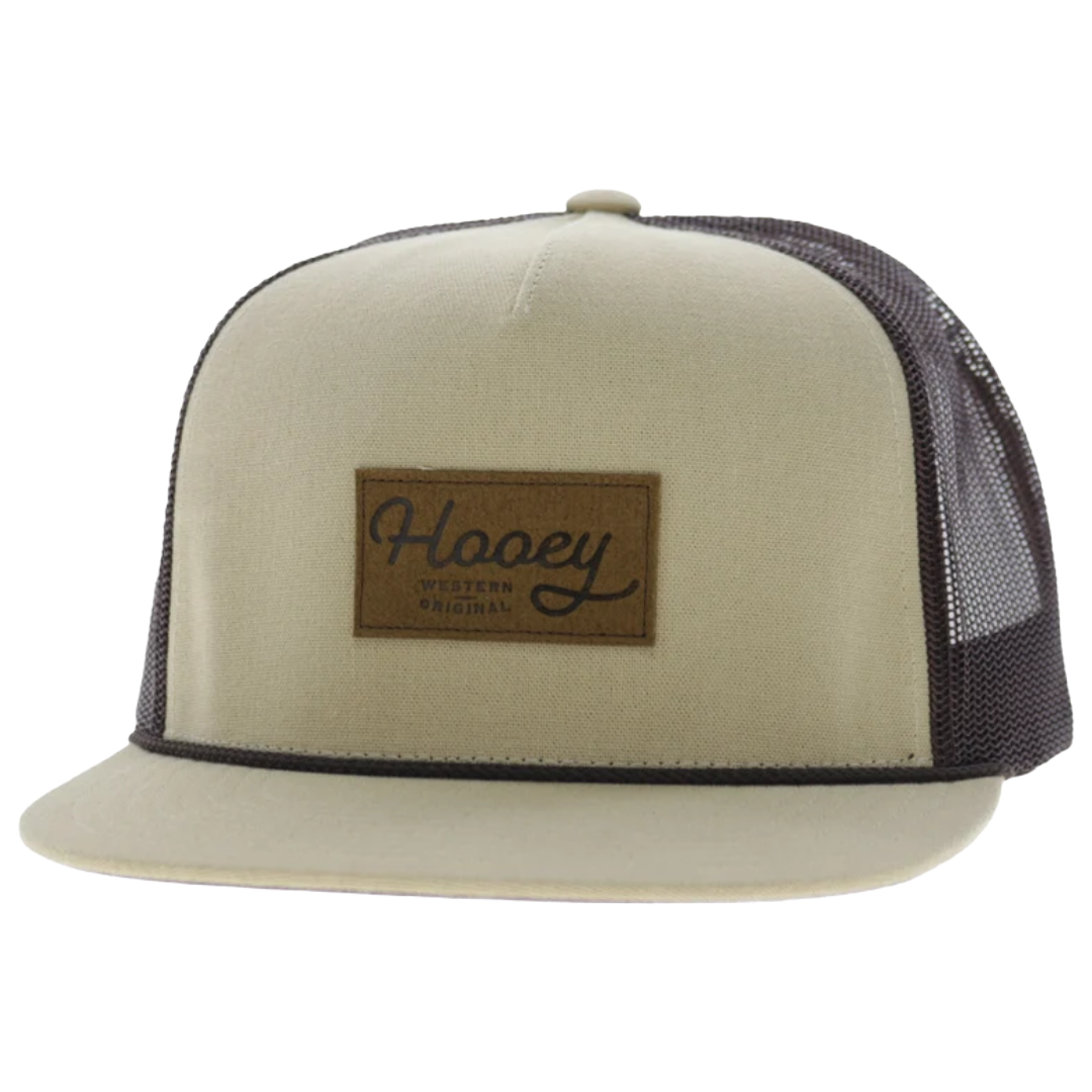 Hooey OG Patch Tan & Brown 5-Panel Trucker Cap 2686T-TNBR