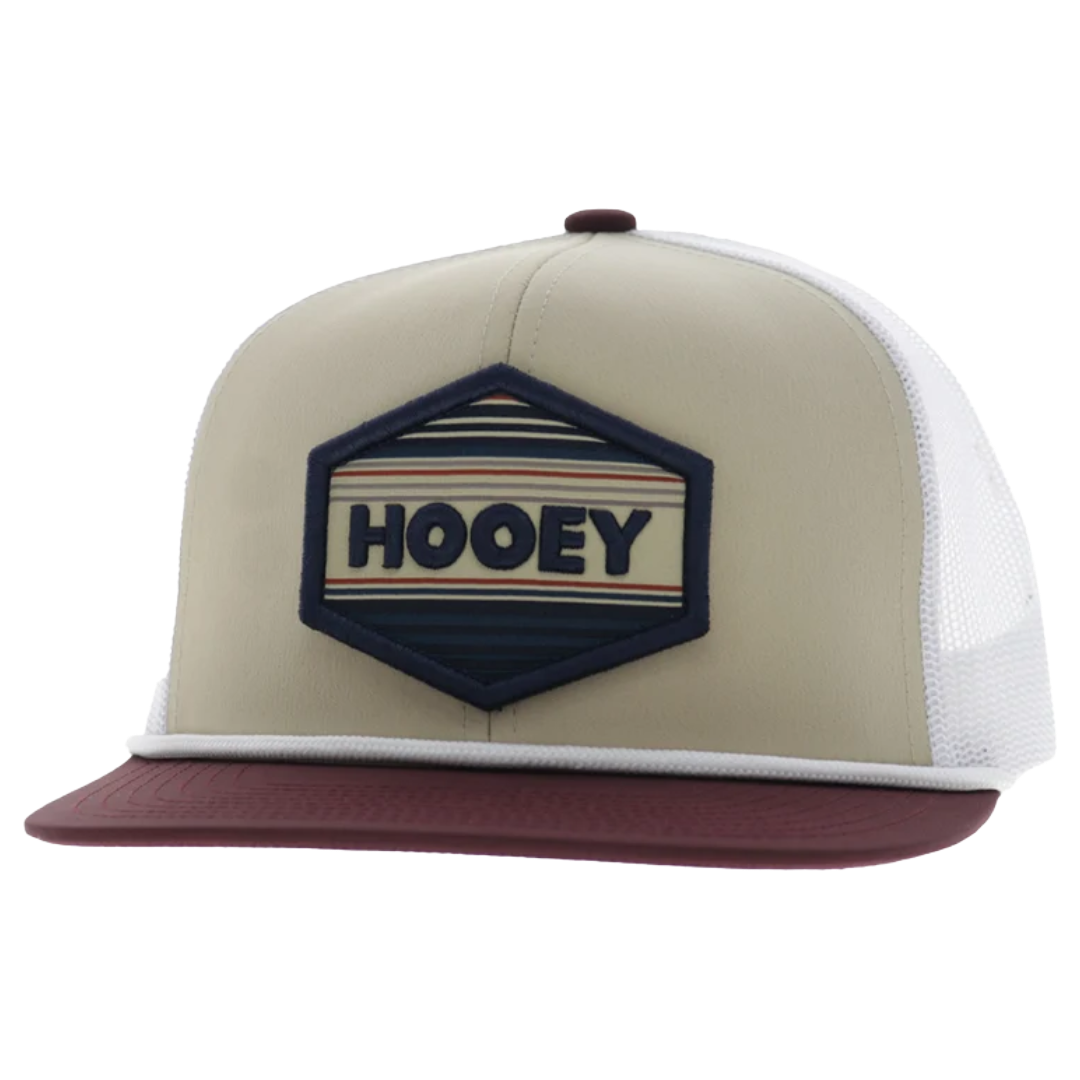 Hooey Mesa Tan & White 6-Panel Trucker Cap 2687T-TNWH