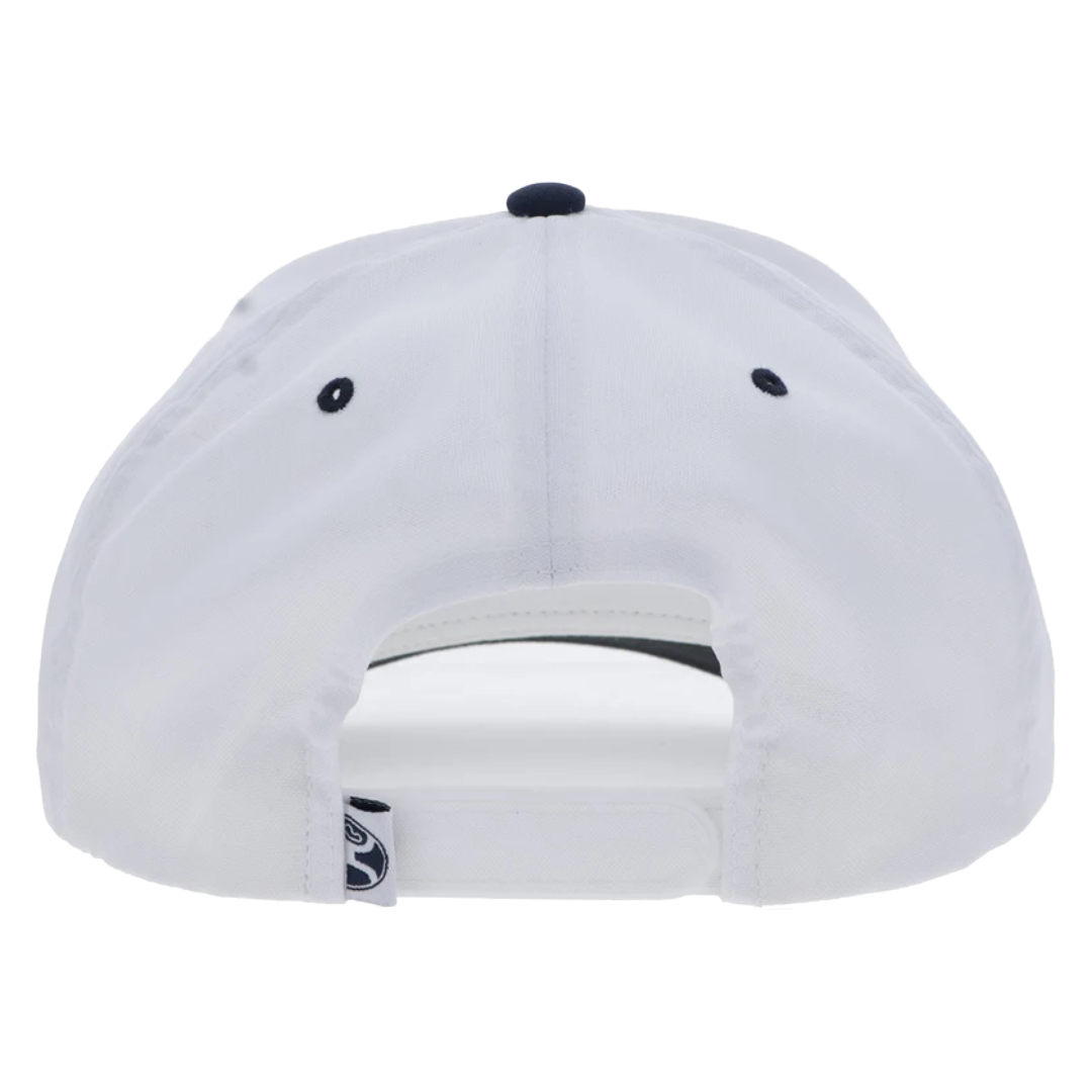 Hooey OG White & Navy Embroidered 5-Panel Trucker Cap 2560T-WHNV