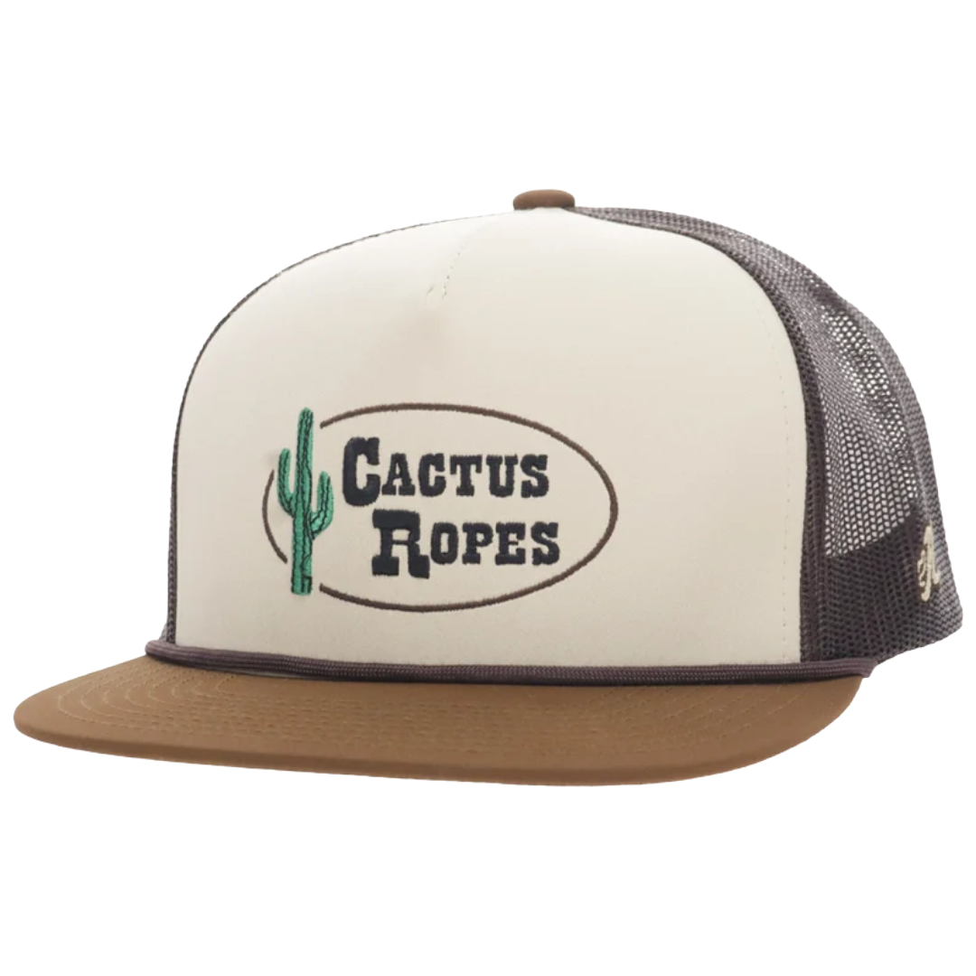 Hooey Cactus Ropes Brown 5-Panel Trucker Cap CR130
