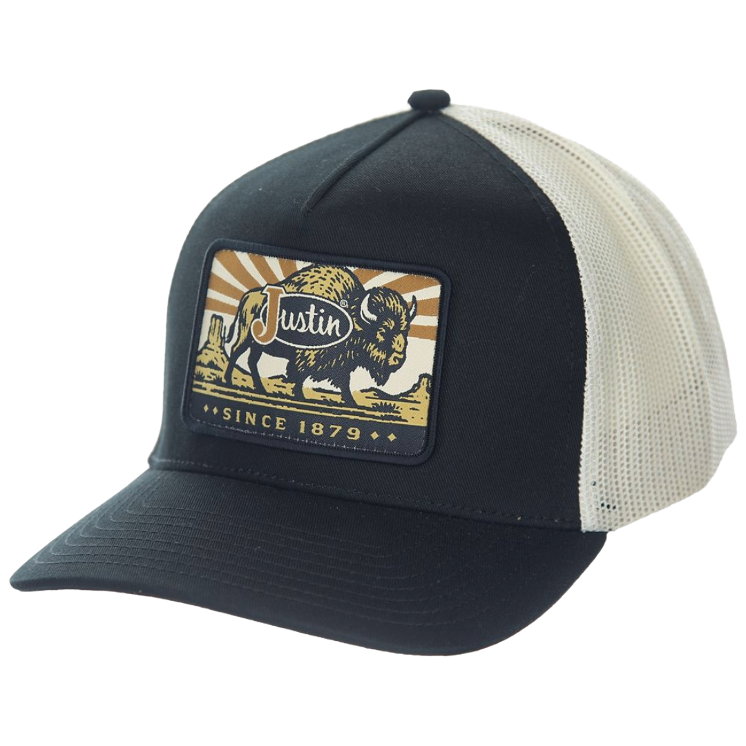 Justin Men's Buffalo Black Baseball Cap JUS13712-BLACK