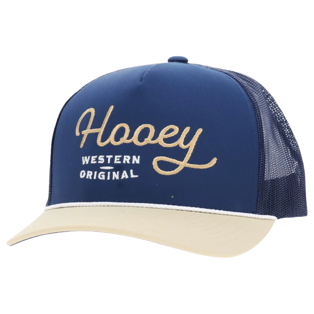 Hooey OG Navy With Tan Bill 5-Panel Trucker Cap 2660T-NVTN