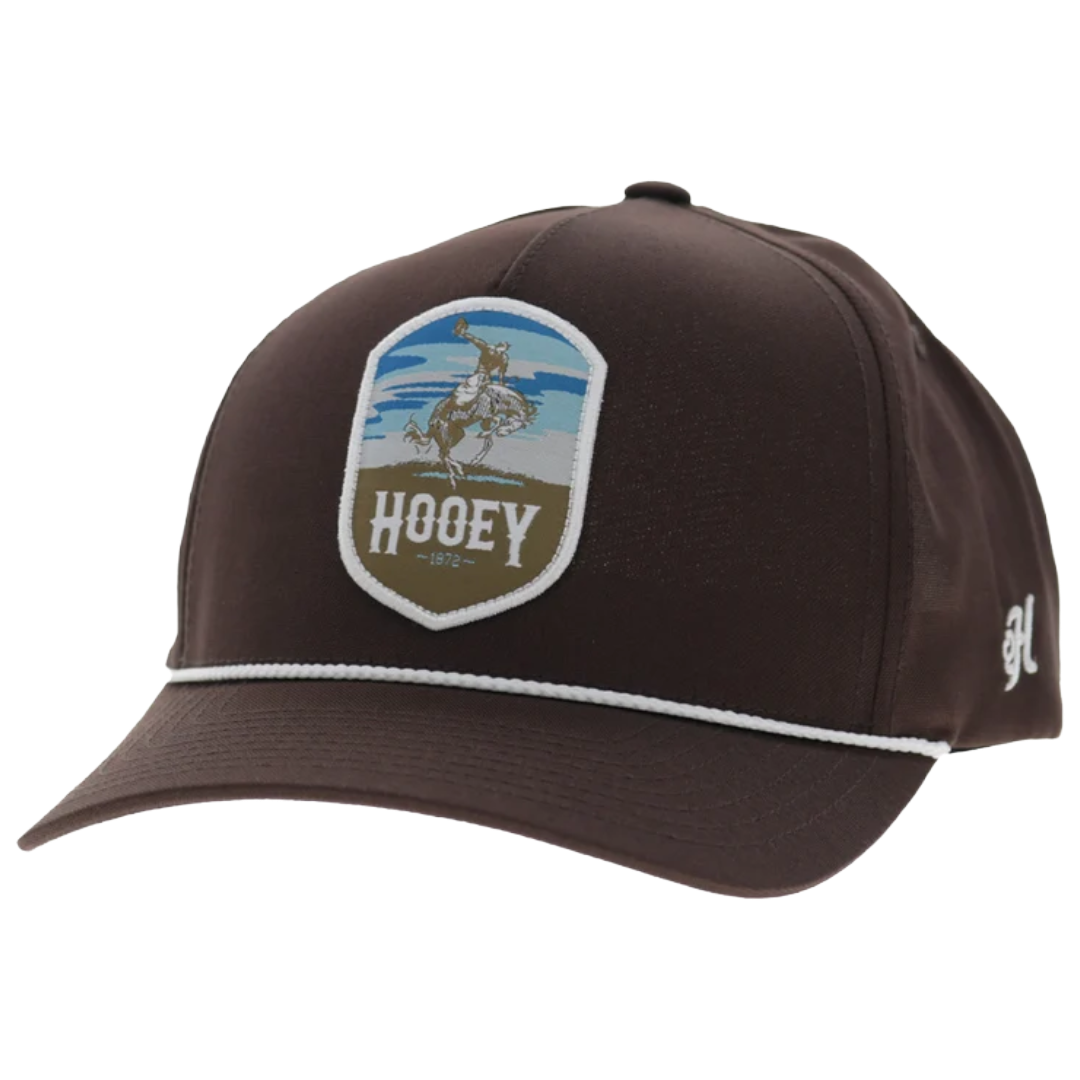 Hooey Cheyenne Brown & Blue Patch Trucker Cap 2647T-BR