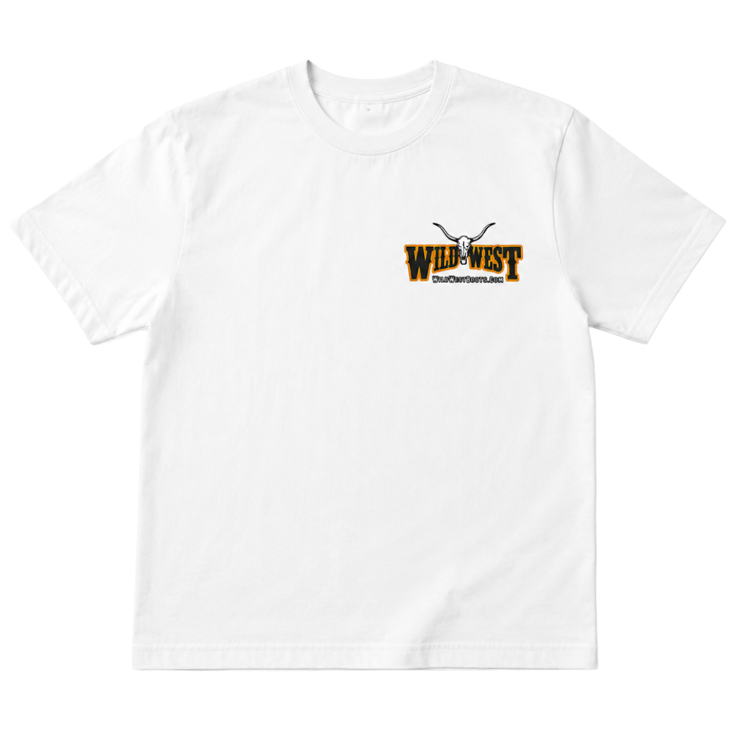 Wild West White Short Sleeve Graphic T-Shirt WWTSHIRT-WHT
