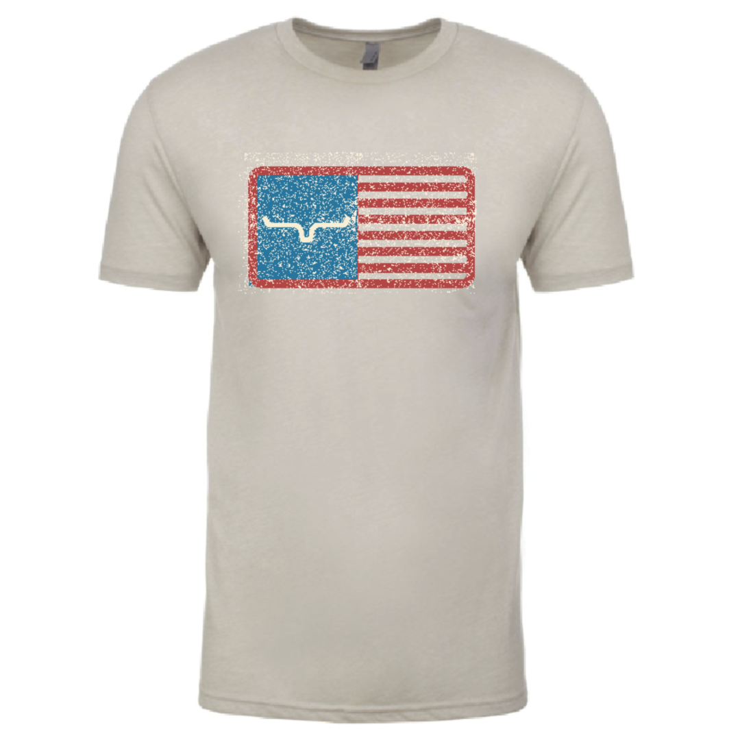 Kimes Ranch Men's American Trucker Sand Graphic T-Shirt MSH0000060-BE007