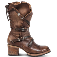 Freebird Ladies Cora Brown Buckle Strap Leather Boot CORA-BRN