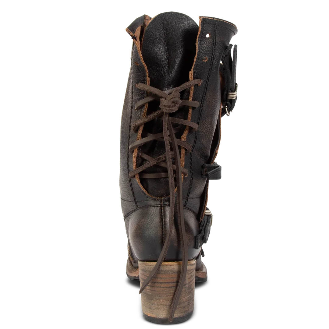 Freebird Ladies Cora Black Buckle Strap Leather Boot CORA-BLK
