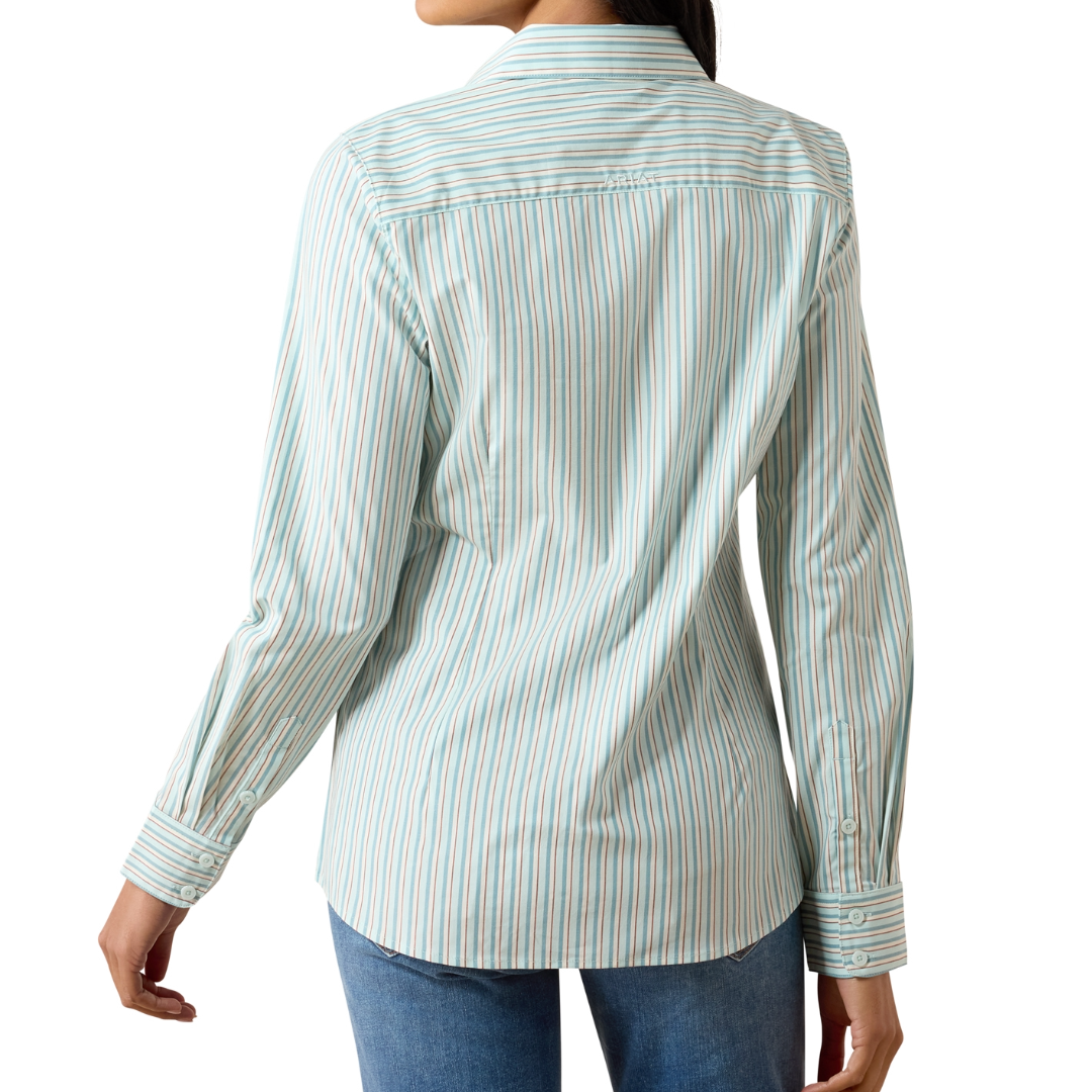 Ariat Youth Girl's Kirby Saltwater Henna Striped Button Down Shirt 10079439