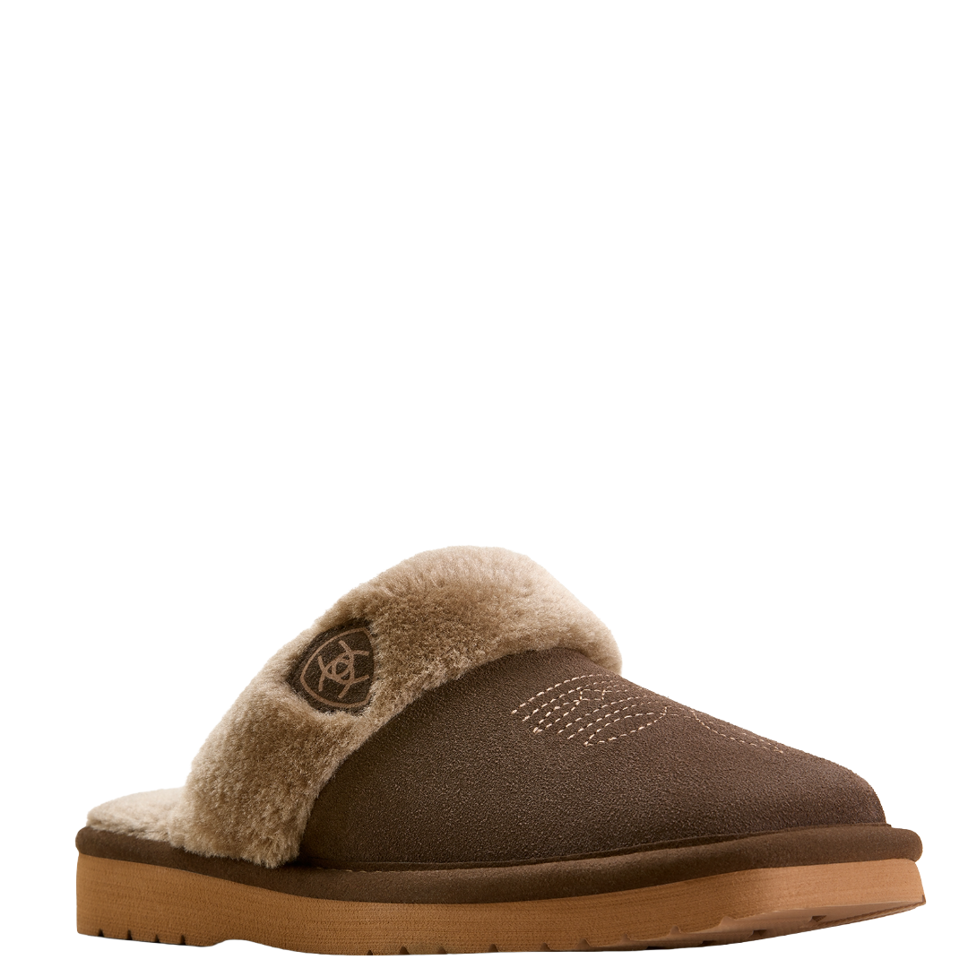 Ariat Ladies Chocolate Jackie Square Toe Scuff Exotic Slipper AR2830-225