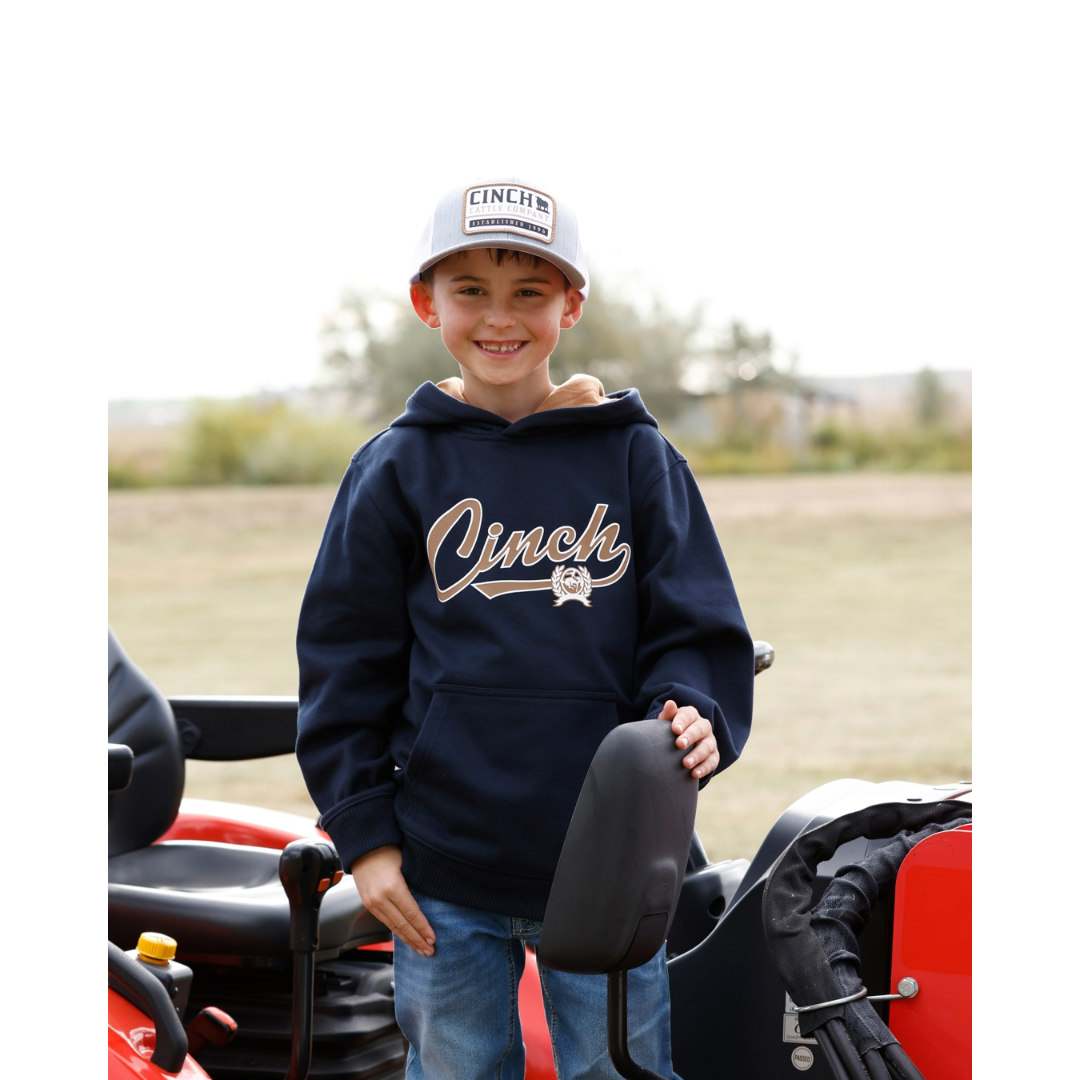 Cinch Youth Boy's Navy Pullover Hoodie MWK7510011