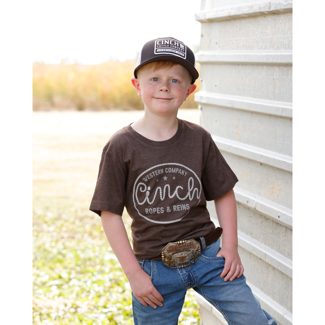 Cinch Boy's Ropes & Reins Brown T-Shirt MTT7670187