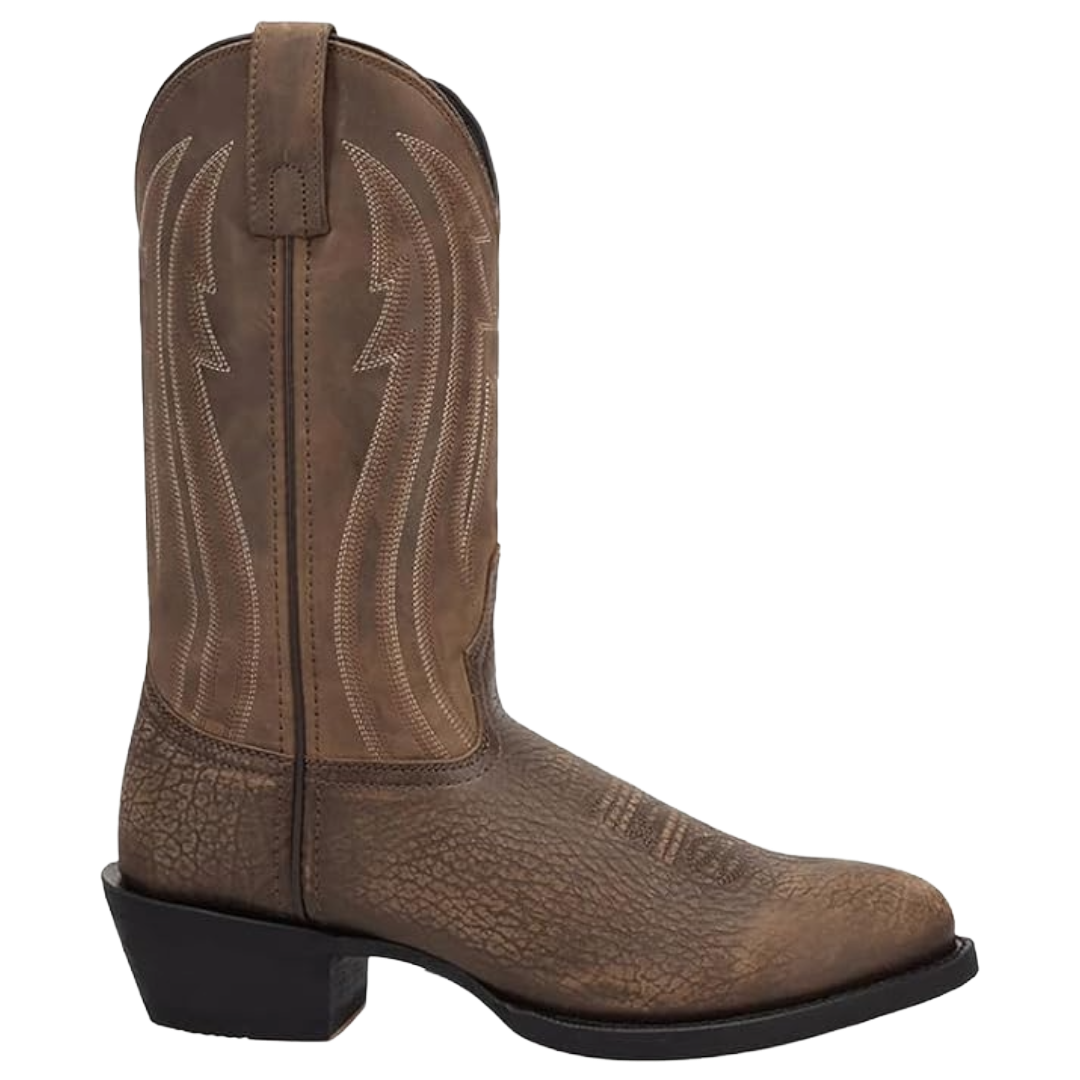 Laredo Men's Mav Medium Round Toe Brown Leather Boots 70038