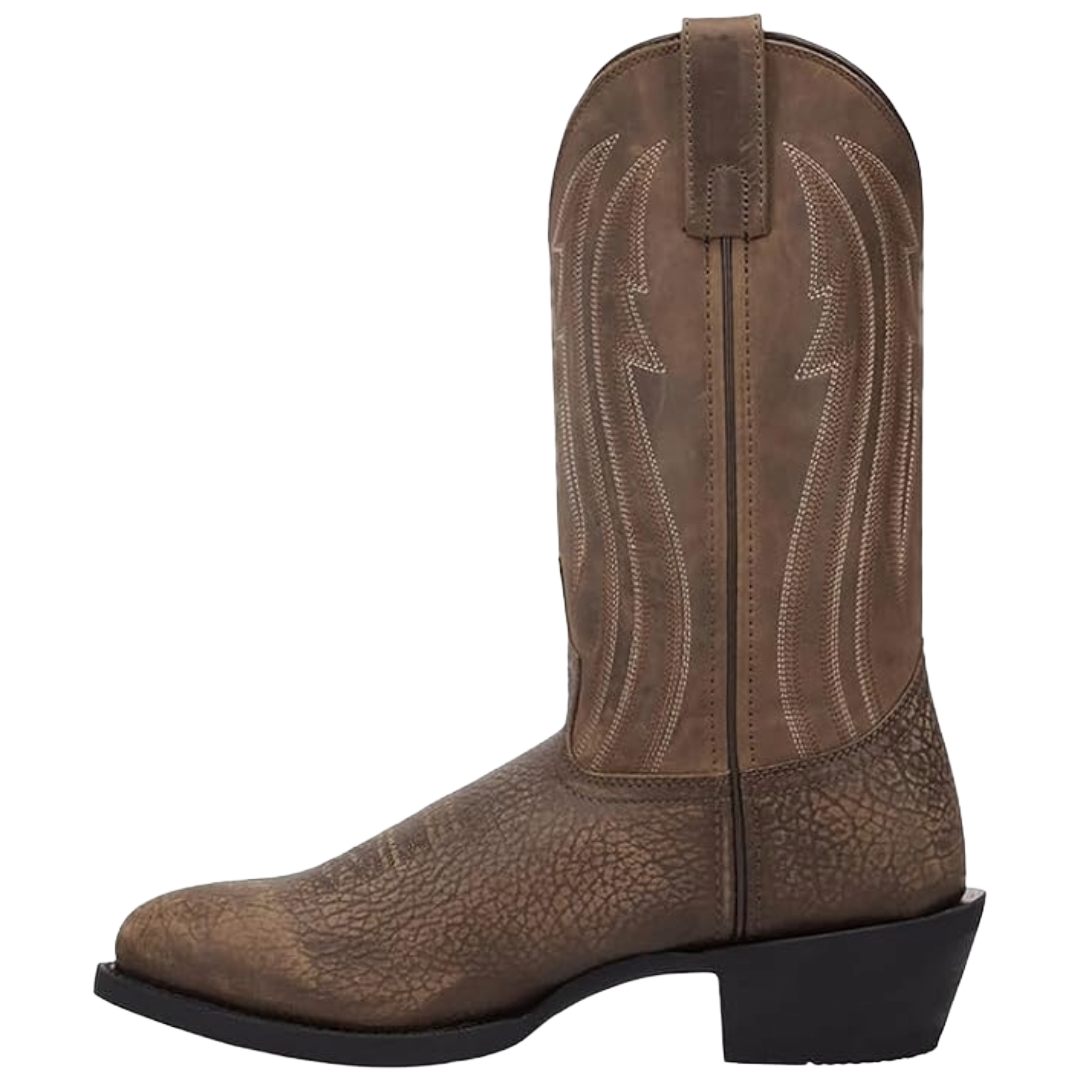 Laredo Men's Mav Medium Round Toe Brown Leather Boots 70038