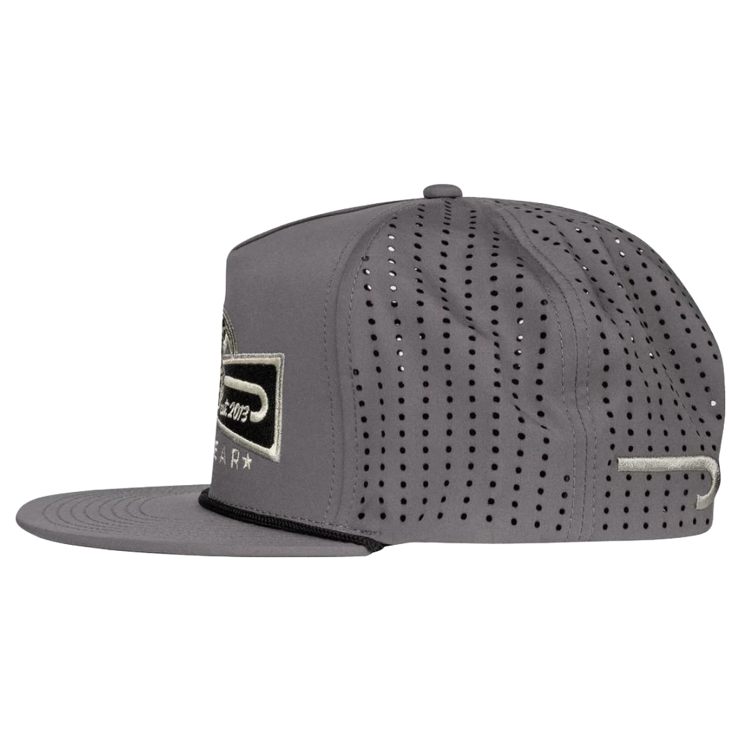 Lazy J Ranch Grey Diamond Banner Performance Rope Trucker Cap CHARPERJ