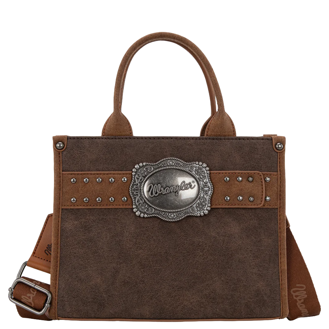 Wrangler Ladies Coffee Brown Buckle Tote Crossbody Bag WG250-81202CF