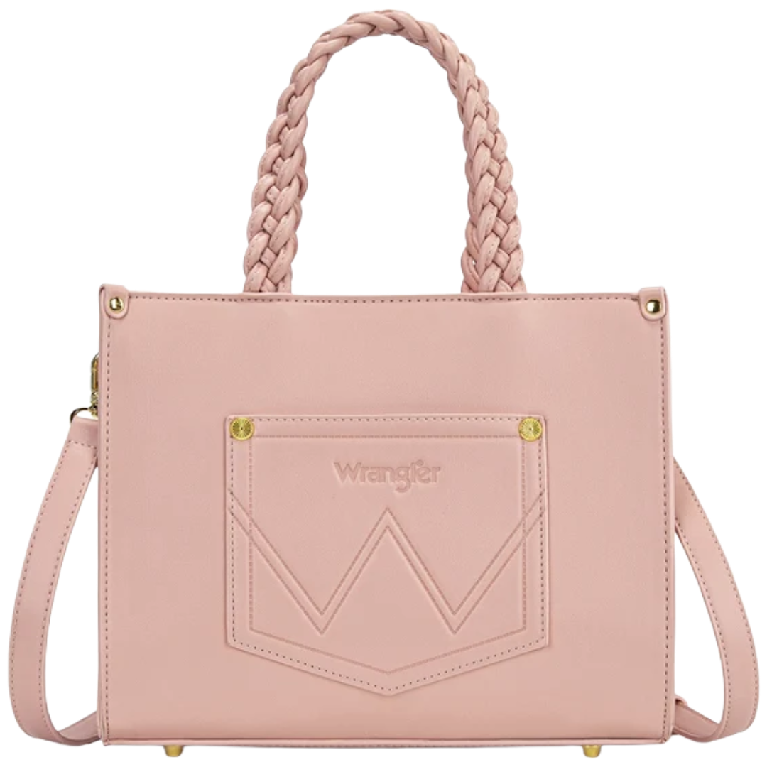 Wrangler Ladies Pink Floral Print Braided Tote Bag WG438-8120PK