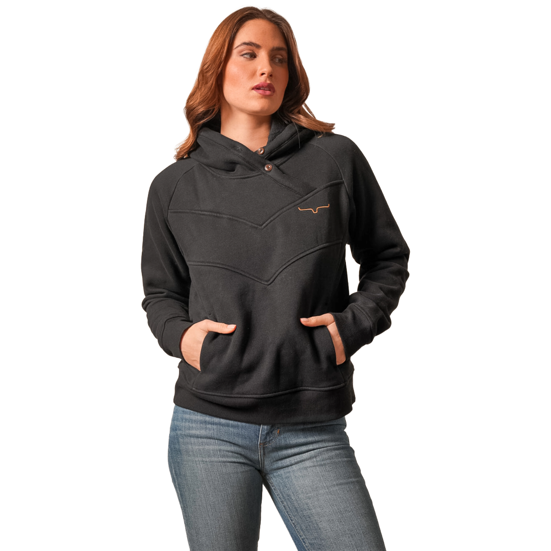 Classic Ranch Ropes Kimes Ranch Ladies Ella Black Pullover Hoodie WHO0000043-BK001