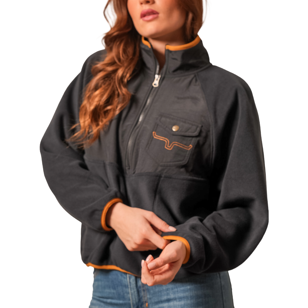 Kimes Ranch Ladies Indie Black 1/2 Zip Pullover WSW0000011-BK001