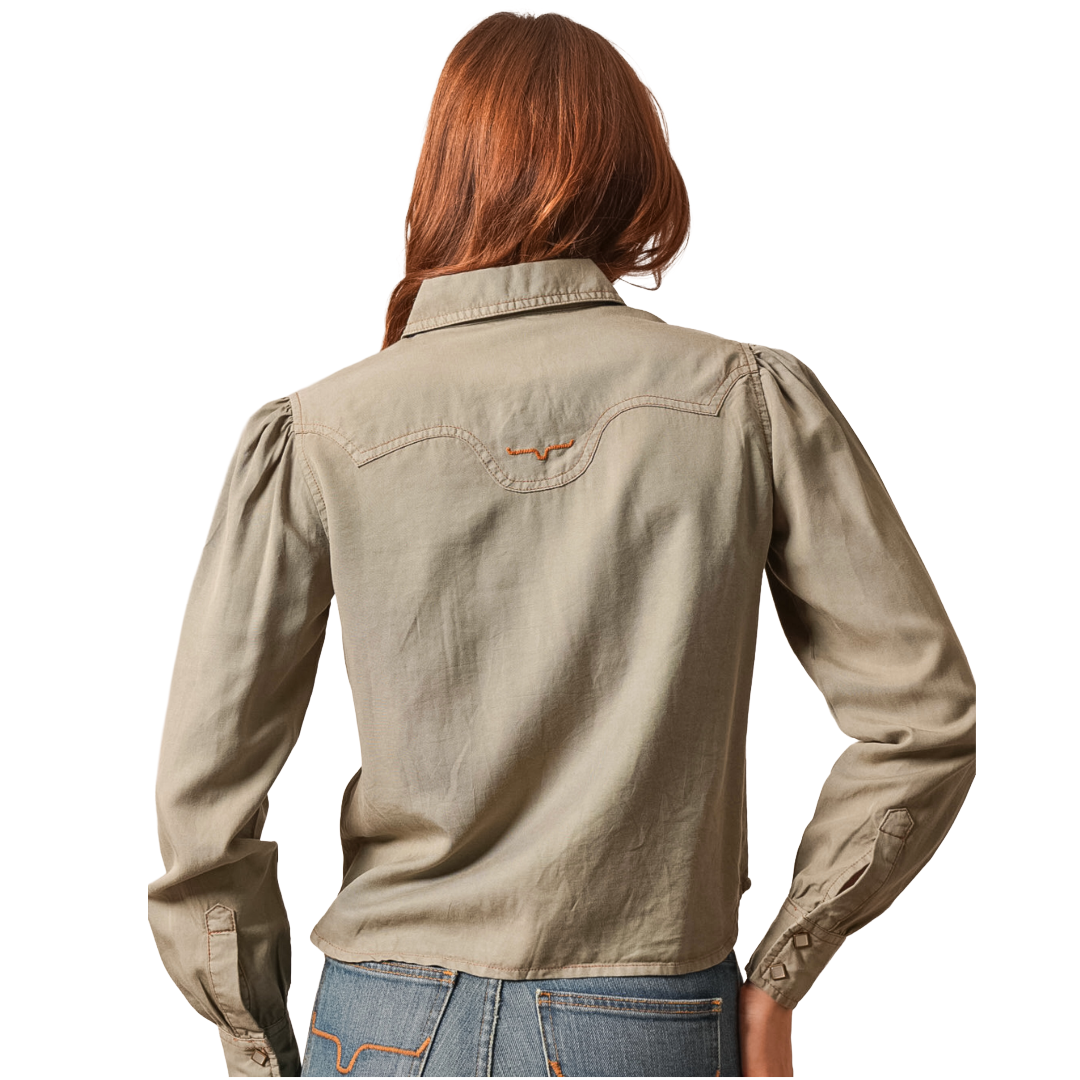 Kimes Ranch Ladies Cece Moss Green Denim Shirt WTO0000090-GN011