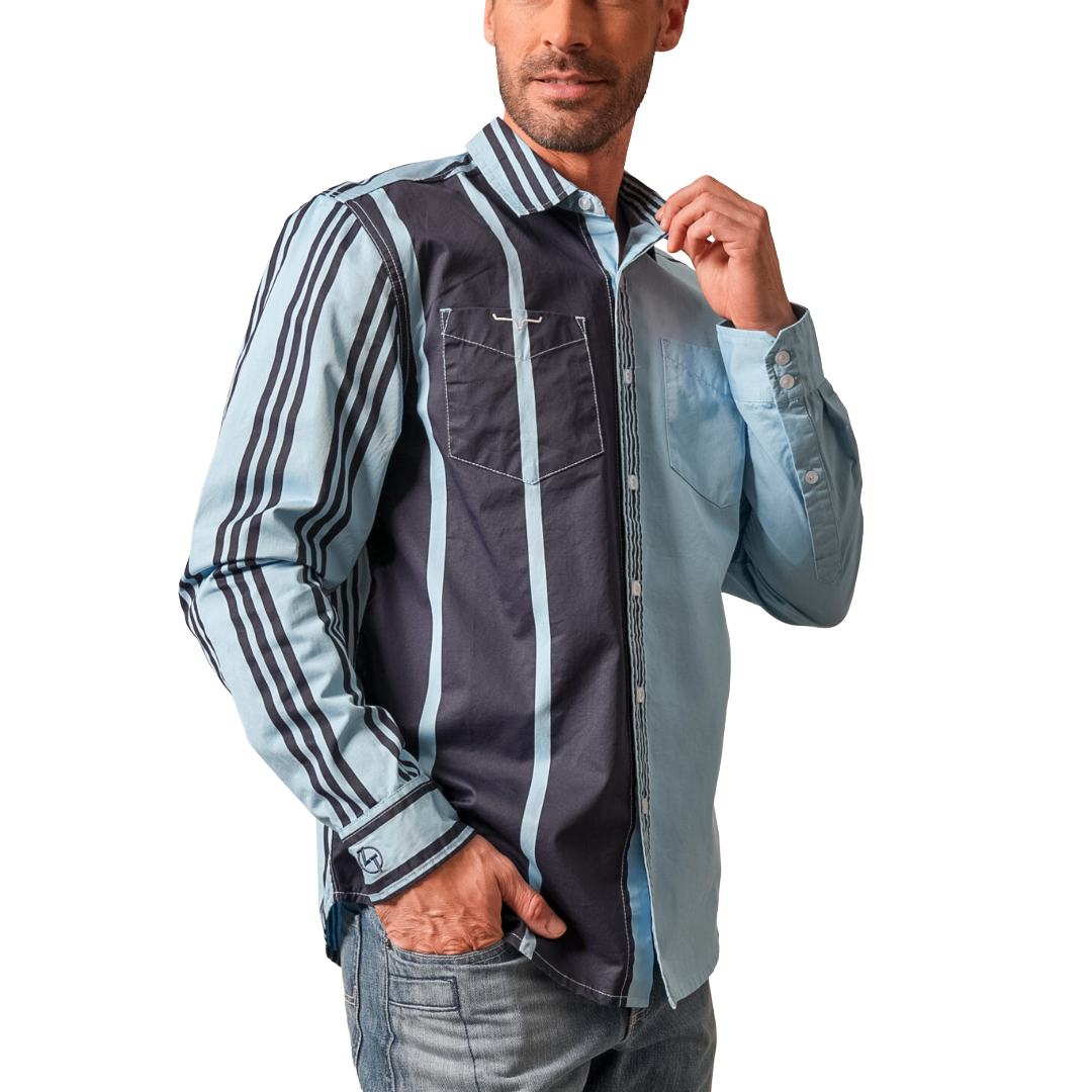 Kimes Ranch Men's ZT 1 Arm Bandit Light Blue Button Shirt MDS0000045-BL003