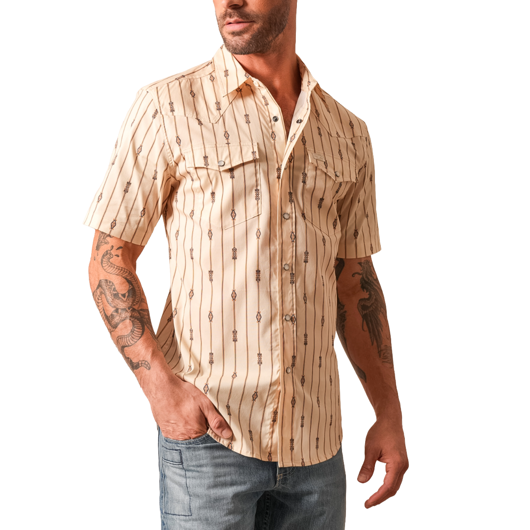 Kimes Ranch Men's Gunner Natural Print Snap Shirt MDS0000052-BE006