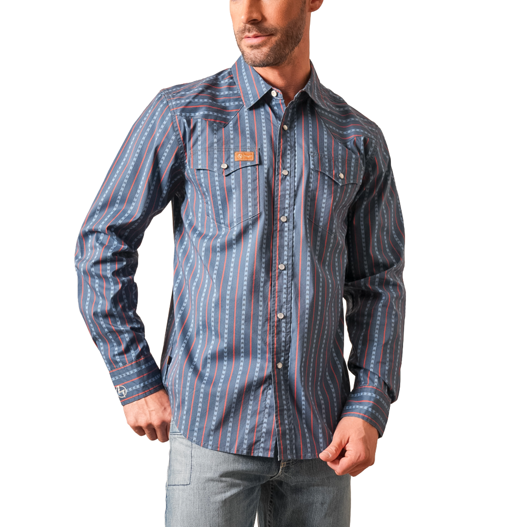 Kimes Ranch Men's ZT Solano Dark Blue Snap Shirt MDS0000100-BL031