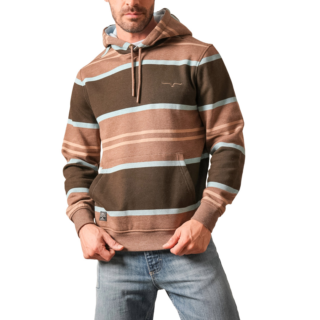 Kimes Ranch Men's Owen Brown Striped Pullover Hoodie MHO0000024-BN001