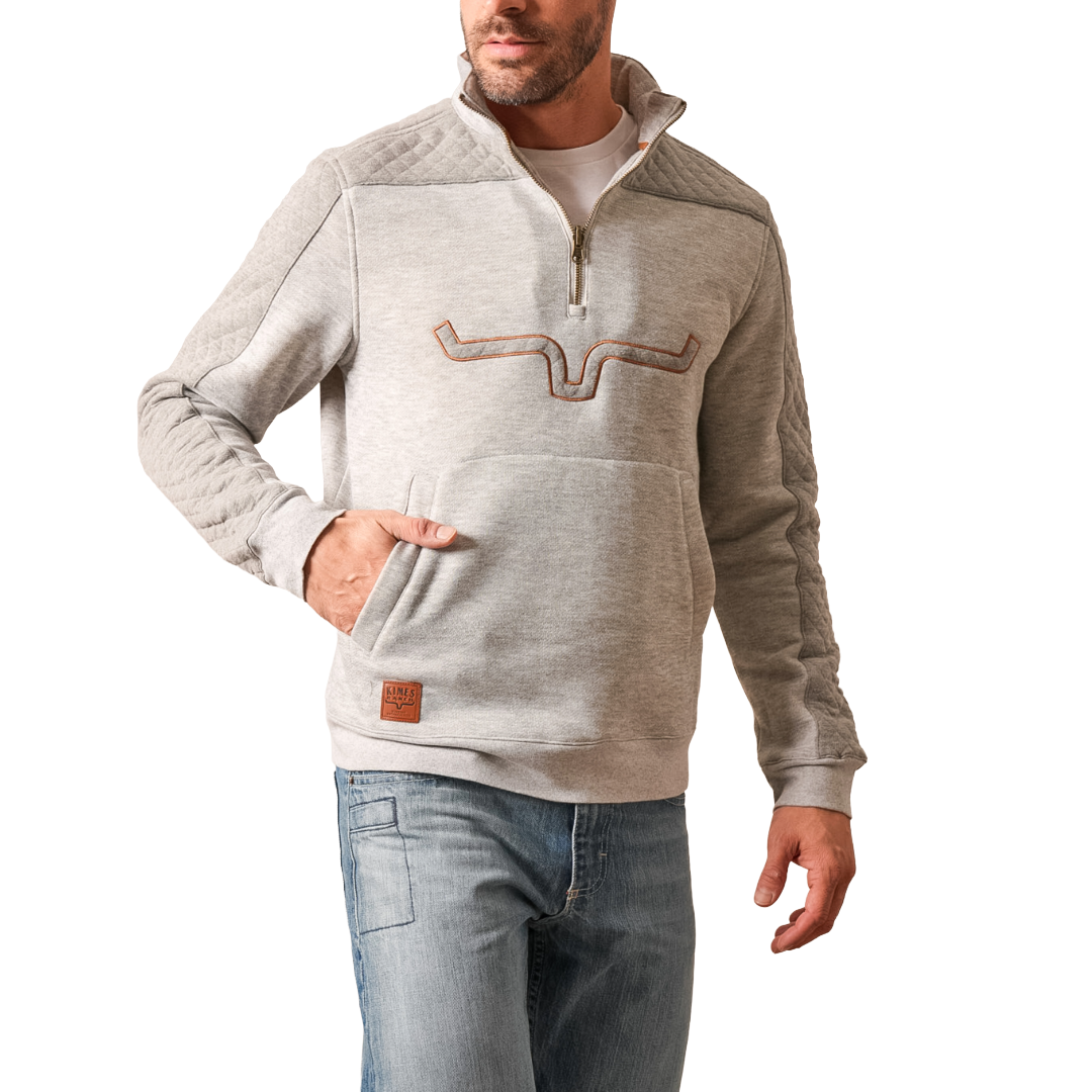 Kimes Ranch Men's Canfield Grey Heather 1/4 Zip Pullover MSW0000014-GY018