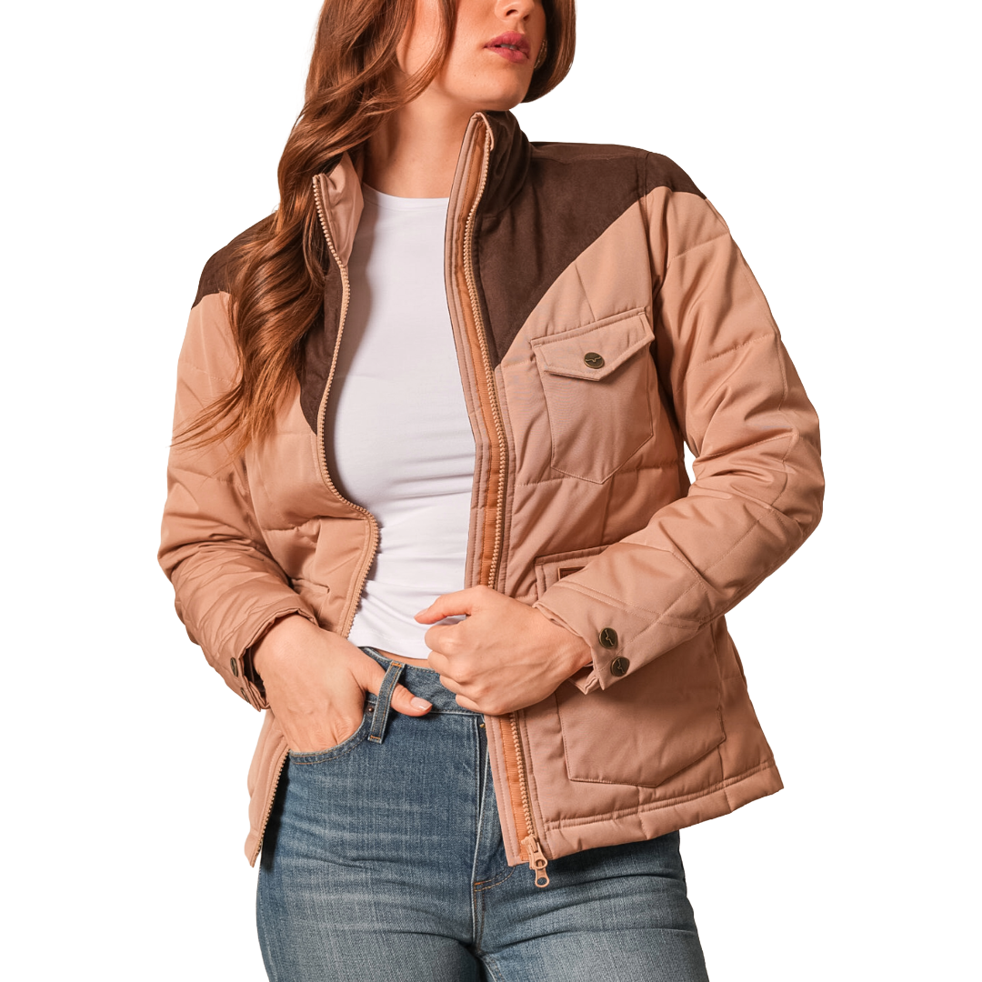 Kimes Ranch Ladies Lenora Coffee Quilted Jacket WJA0000057-BN008