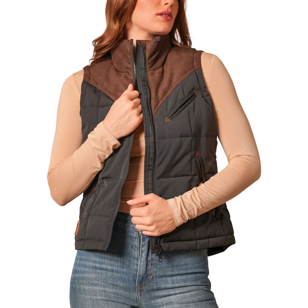 Kimes Ranch Ladies Lenora Black Quilted Vest WVE0000005-BK001