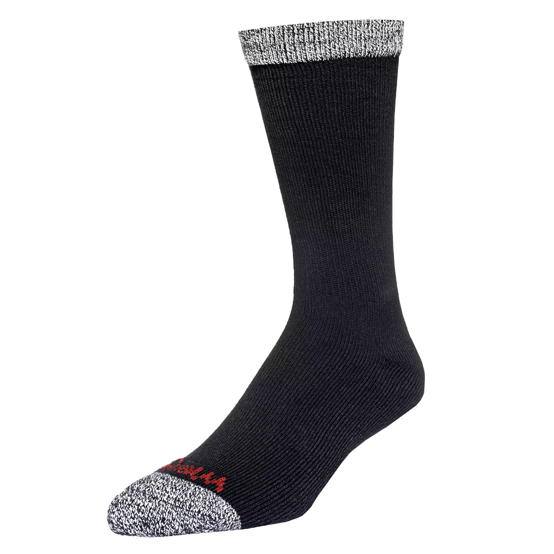 Wrangler Men's Cozy Cabin Black Comfort Stretch 4-Pack Crew Socks WFE03M2600-BLK