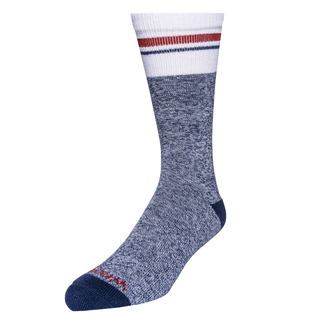 Wrangler Men's Cozy Cabin Naval Academy Comfort Stretch 4-Pack Crew Socks WFE03M2600-NVY