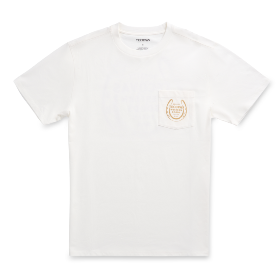 Tecovas Men's Horseshoe Graphic Bone Pocket Tee 61293BON
