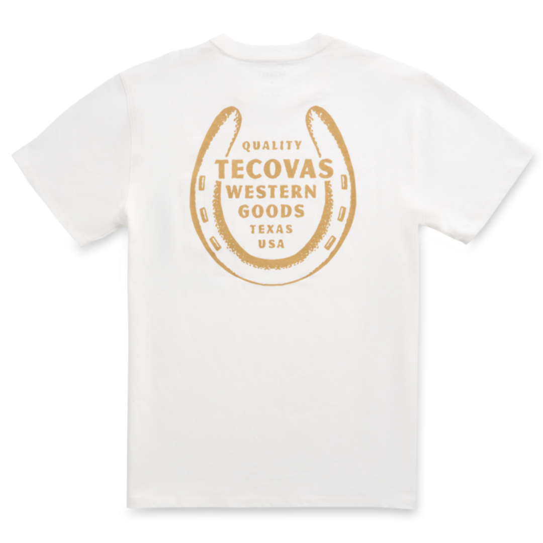 Tecovas Men's Horseshoe Graphic Bone Pocket Tee 61293BON