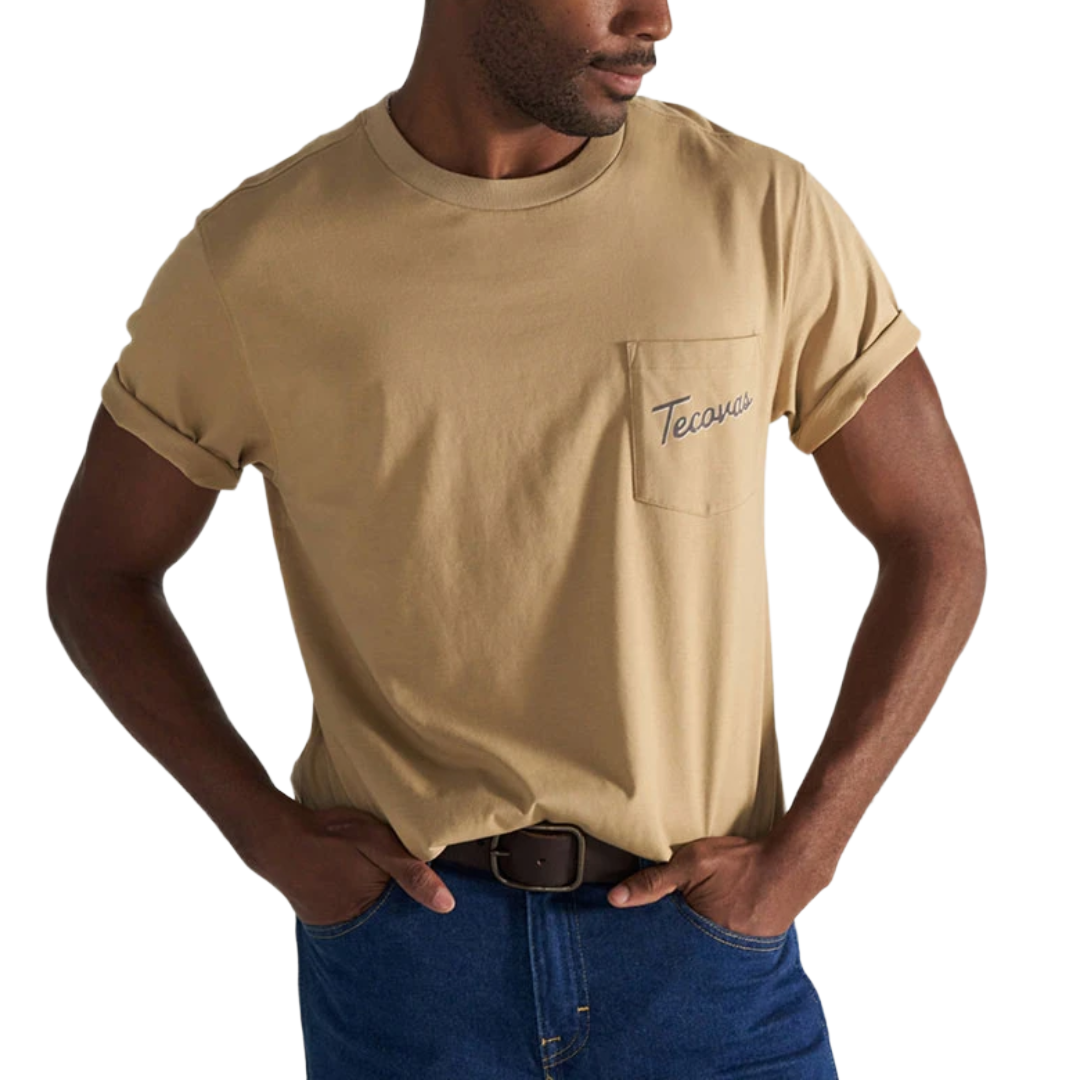 Tecovas Men's Store Front Graphic Khaki Pocket Tee 61125KMU