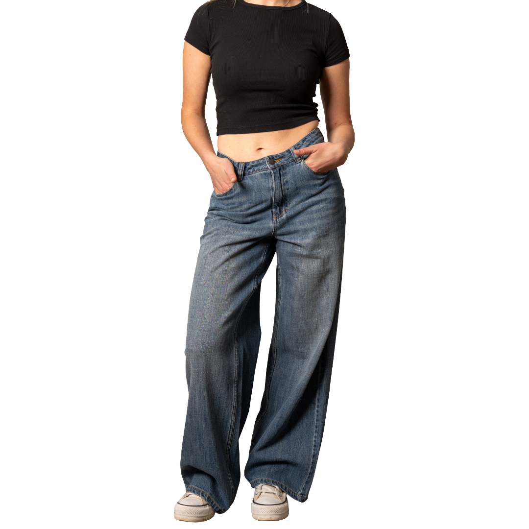 Kimes Ranch Ladies Maggie Antique Wash Relaxed Wide Leg Jeans WJE0000019-BL032