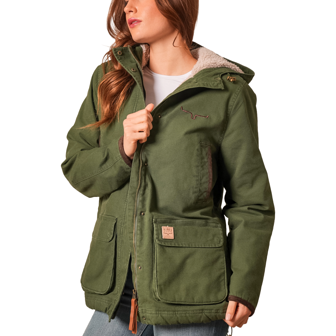 Kimes Ranch Ladies Emery Dark Olive Hooded Jacket WJA0000014-GN036
