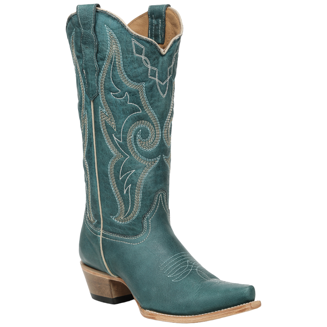 Circle G by Corral Ladies Blue Embroidery Triad Western Boot L6432