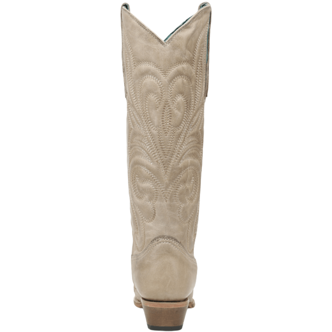 Corral Ladies Bone Curved Embroidery Pattern Tall Top Western Boot Z5574