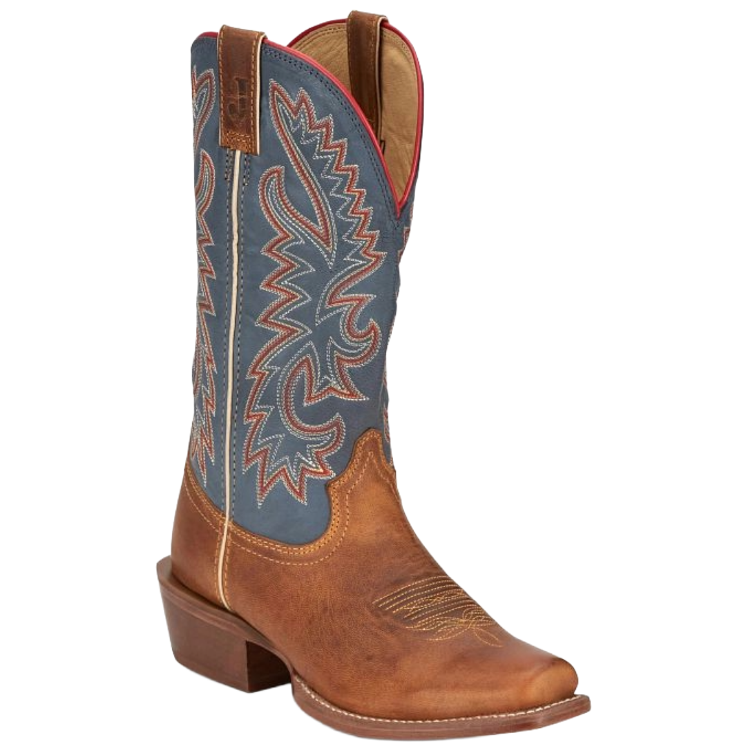 Justin Men's Show Off Oily Tan Medium Square Toe Boot FN7251