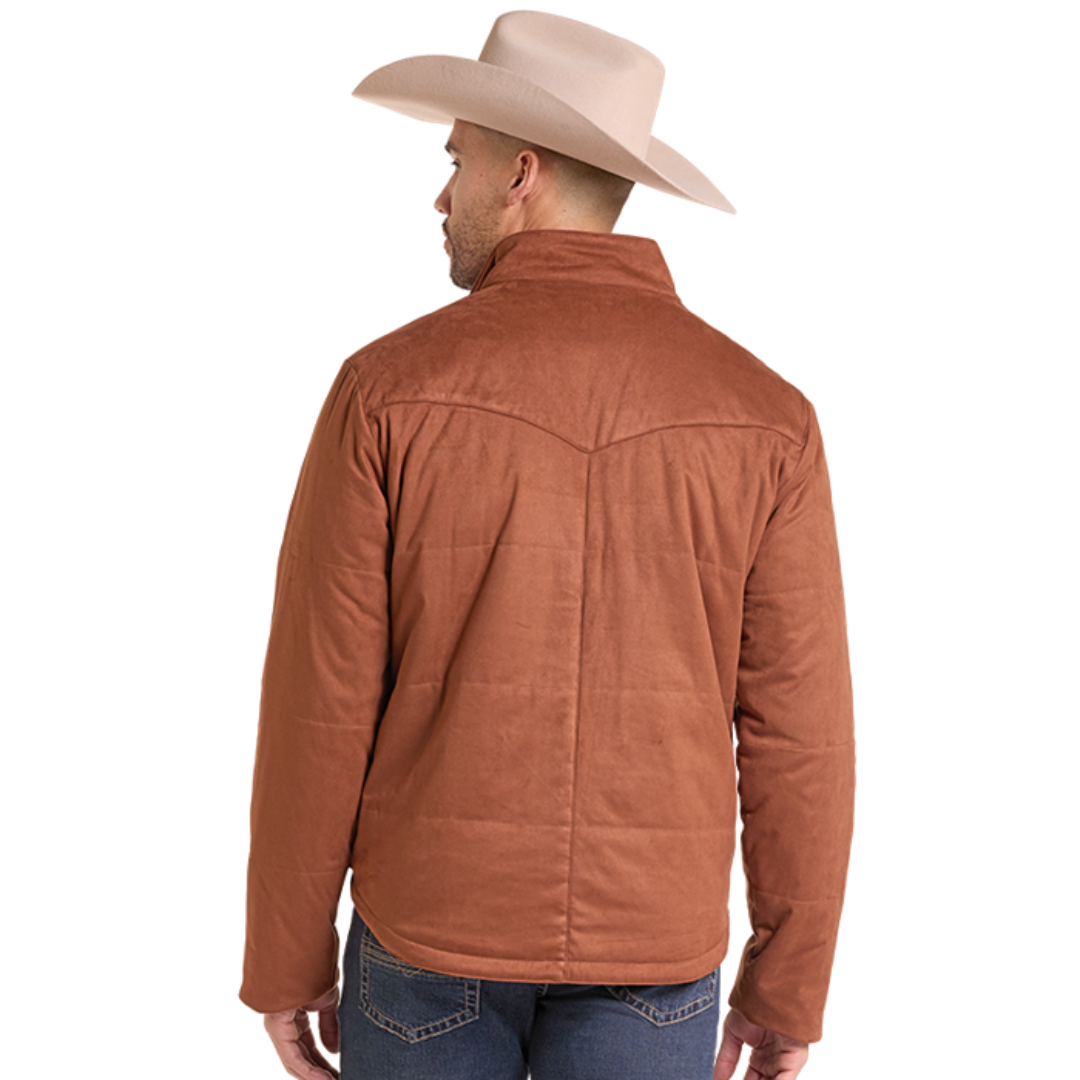 Powder River Outfitters Men's Red Rock Camel Microsuede Puffer Jacket DM92C09269