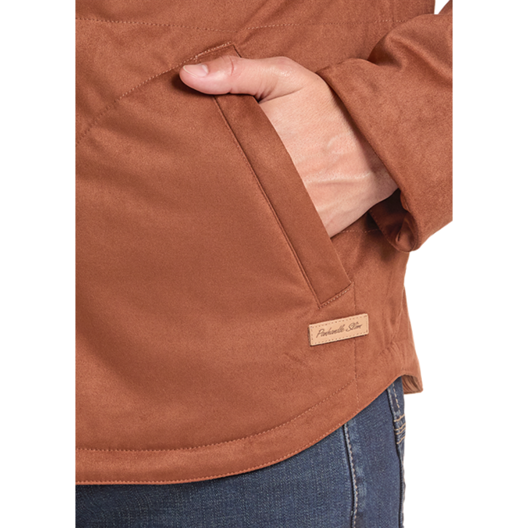 Powder River Outfitters Men's Red Rock Camel Microsuede Puffer Jacket DM92C09269