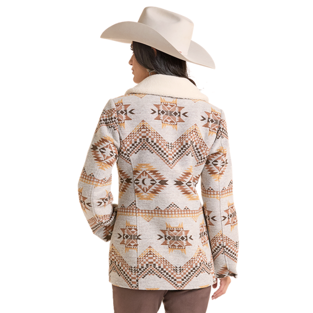 Powder River Outfitters Ladies Eggshell Aztec Short Coat DW92C09287