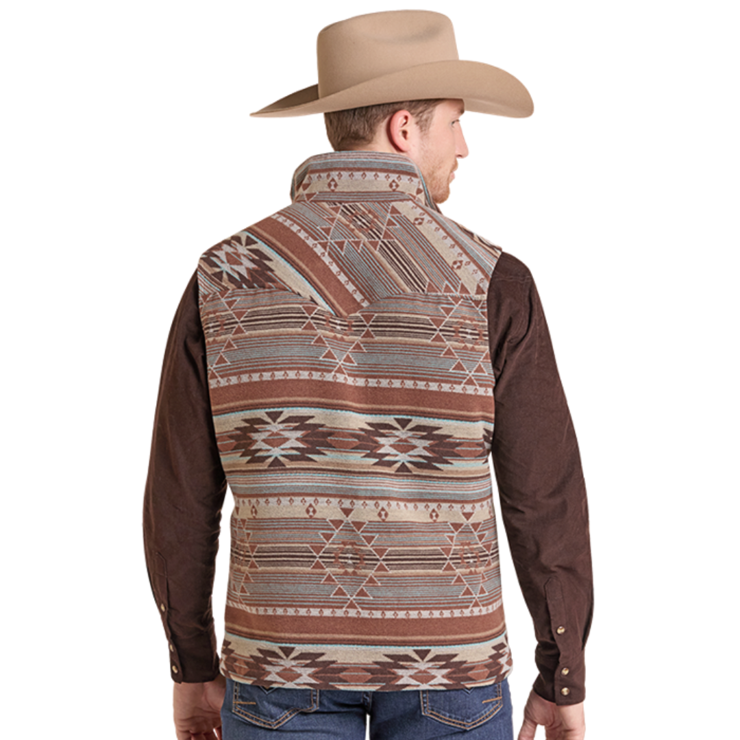 Powder River Outfitters Men's Santa Fe Aztec Jacquard Vest DM98C09229