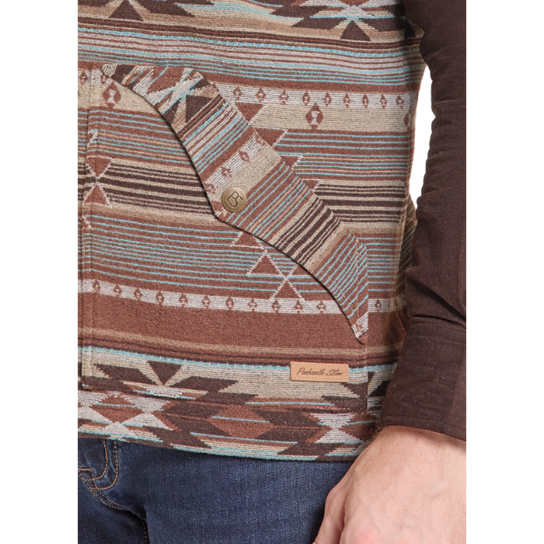 Powder River Outfitters Men's Santa Fe Aztec Jacquard Vest DM98C09229