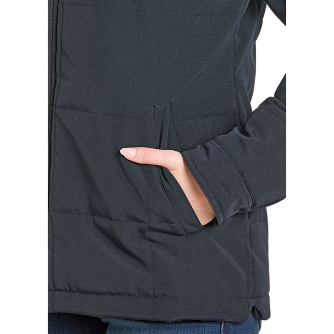 Powder River Outfitters Ladies Performance Black Two Tone Puffer Jacket DW92C06851