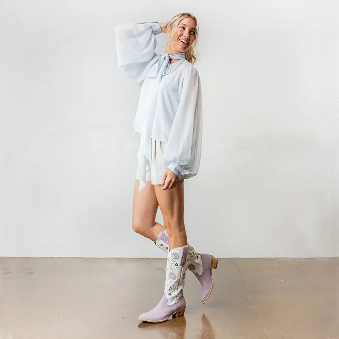 Lane Ladies Kenzie Lovely Lavender Leather Western Boot LB2607C
